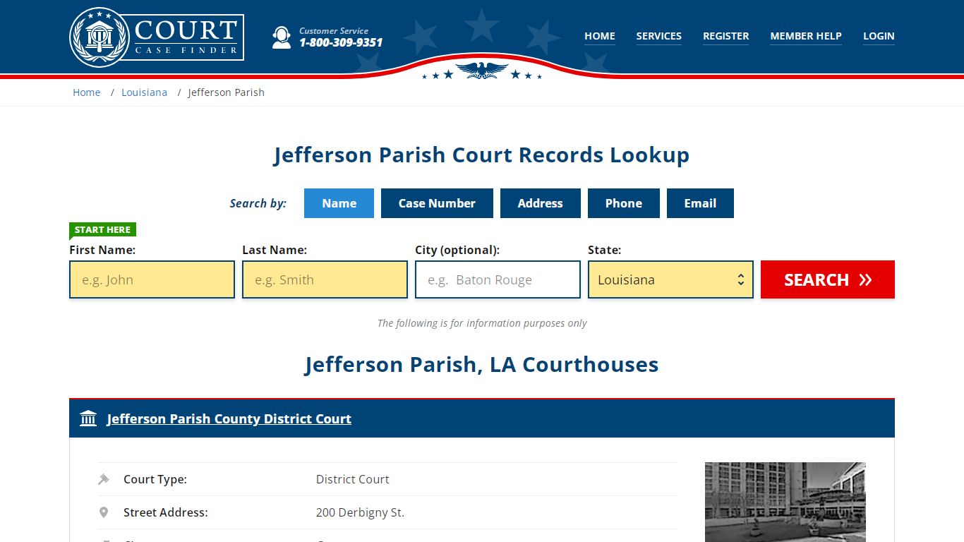 Jefferson Parish Court Records | LA Case Lookup